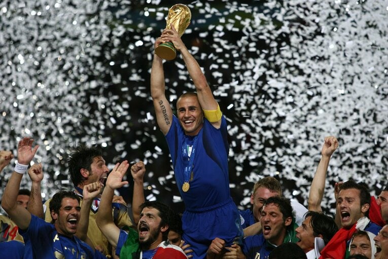 ドイツW杯優勝時のカンナバーロ　©JMPA