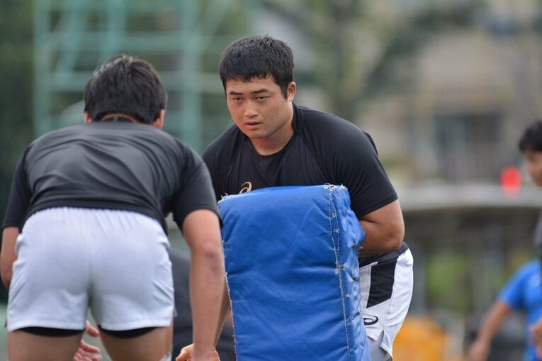 「1年生」として早稲田大学ラグビー部に入部した千葉洋介　©WASEDA University