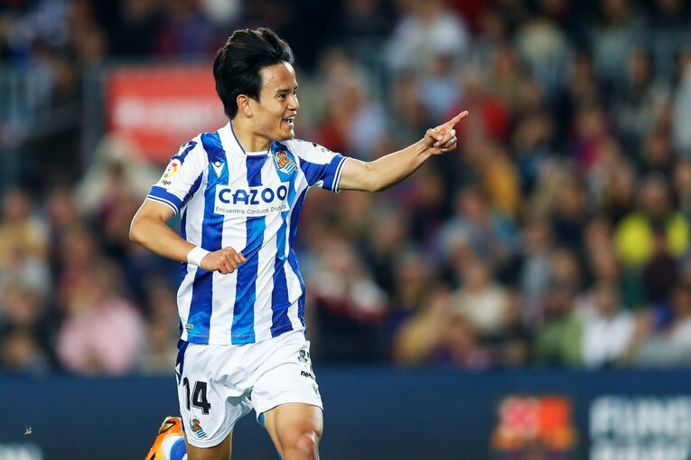 今季9点目！ 久保建英が凄まじい「バルサ撃破ドリブル、ブスケッツ退団・優勝セレモニーが同時に」カメラマンが見た“美しいカンプノウの夜”(35)