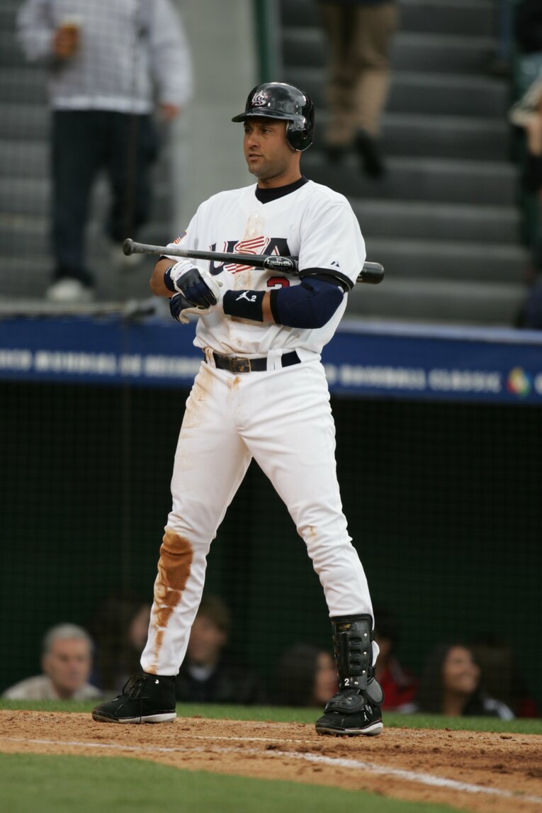 2006年WBCアメリカ代表のジーター（写真は右に続きます）　©Naoya Sanuki
