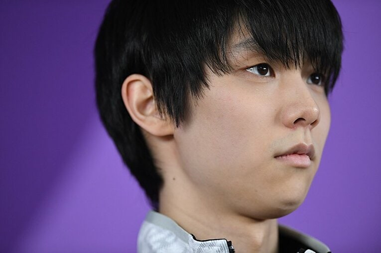 平昌五輪当時の羽生結弦。全日本選手権でどんな演技を見せるのか ／ photograph by Asami Enomoto/JMPA