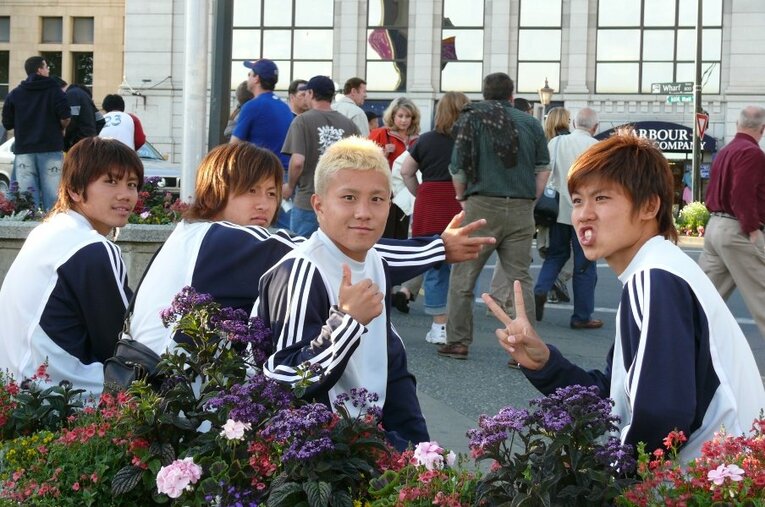 柏木陽介、青木孝太、安田理大、太田宏介 ／ photograph by Takahito Ando