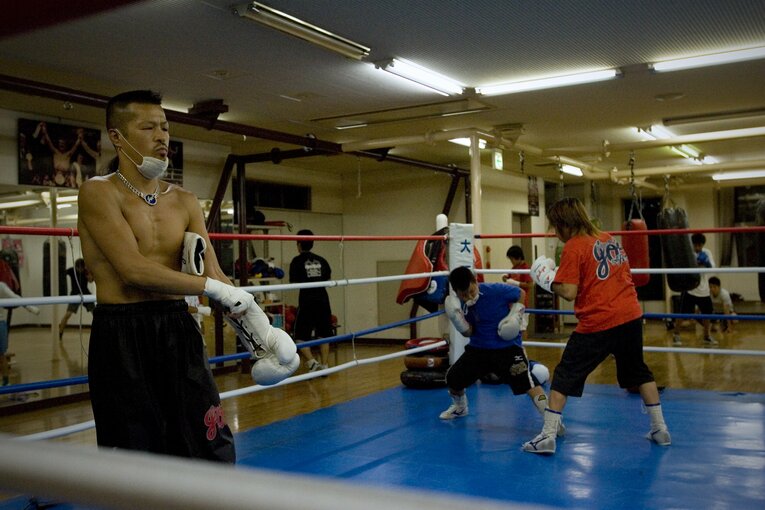 辰吉丈一郎のトレーニング風景（2006年撮影）©Takuya Sugiyama