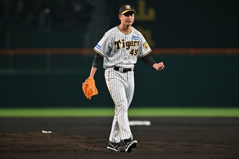 阪神の日本一に貢献した大竹耕太郎 ©Hideki Sugiyama