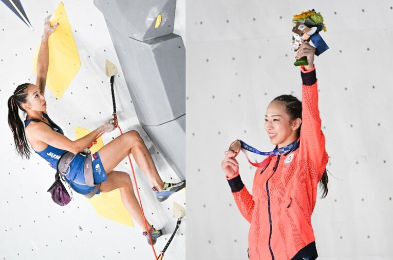 東京五輪で銅メダルを獲得した野口啓代　©︎Enomoto Asami/JMPA