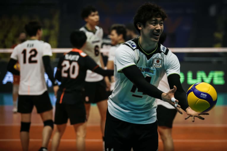 主将としてチームを牽引する石川　©︎FIVB