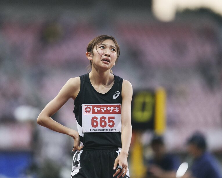 ゴール後には涙を見せた澤田　©Yuki Suenaga