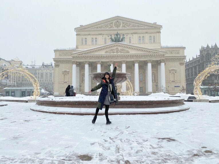 ボリショイバレエ学校にて（本人提供）