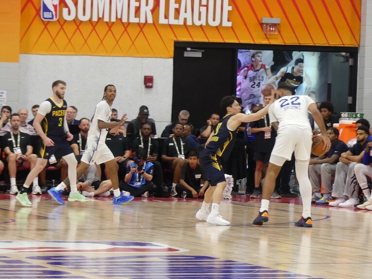 7月11日、フィラデルフィア・76ers戦（筆者撮影）
