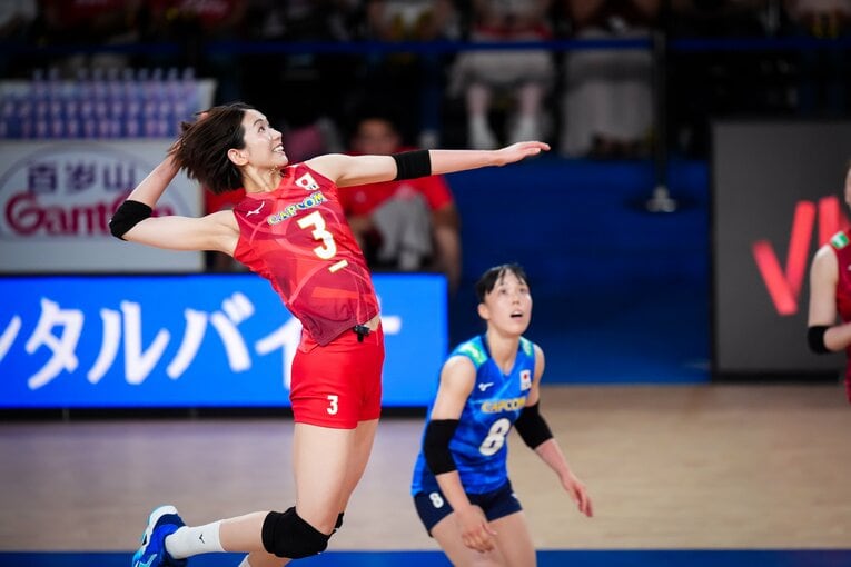 古賀紗理那（VNLアメリカ戦）©︎Volleyball World