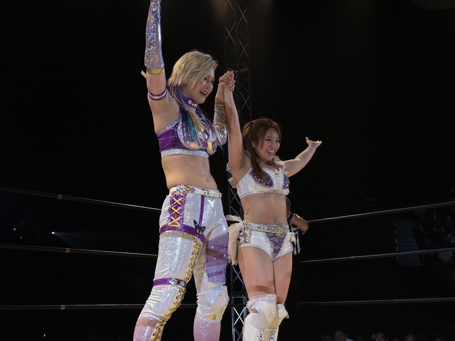 お互い組んでいて楽しいという田中きずなとのタッグ　©Norihiro Hashimoto