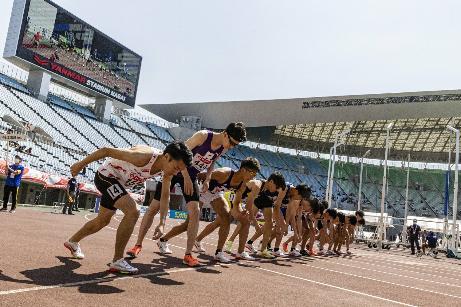 6月の日本選手権、9月の日本インカレには出場したミラー（手前から2人目）だったが…　©EKIDEN NEWS