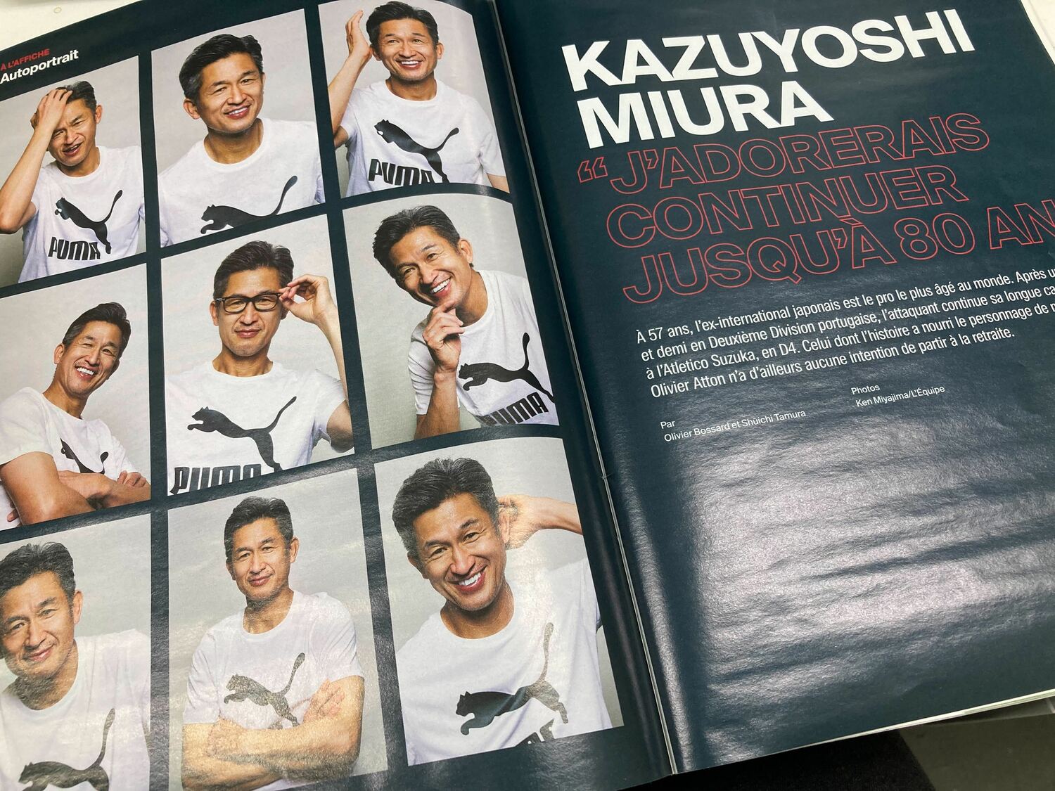 フランス・フットボール誌に掲載されたカズのインタビュー　©NumberWeb