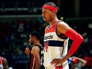 苦境を越え達観した老兵、ピアスの新天地での役割。~ウィザーズをNBA王者に導けるか~<Number Web> photograph by Getty Images