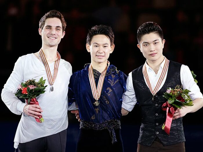 四大陸フィギュア、日本勢は苦杯。優勝デニス・テンは五輪の金目指す。<Number Web> photograph by REUTERS/AFLO