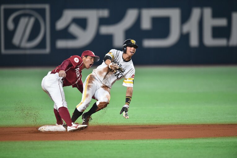 ソフトバンク時代の福田秀平（2016年）©︎Hideki Sugiyama