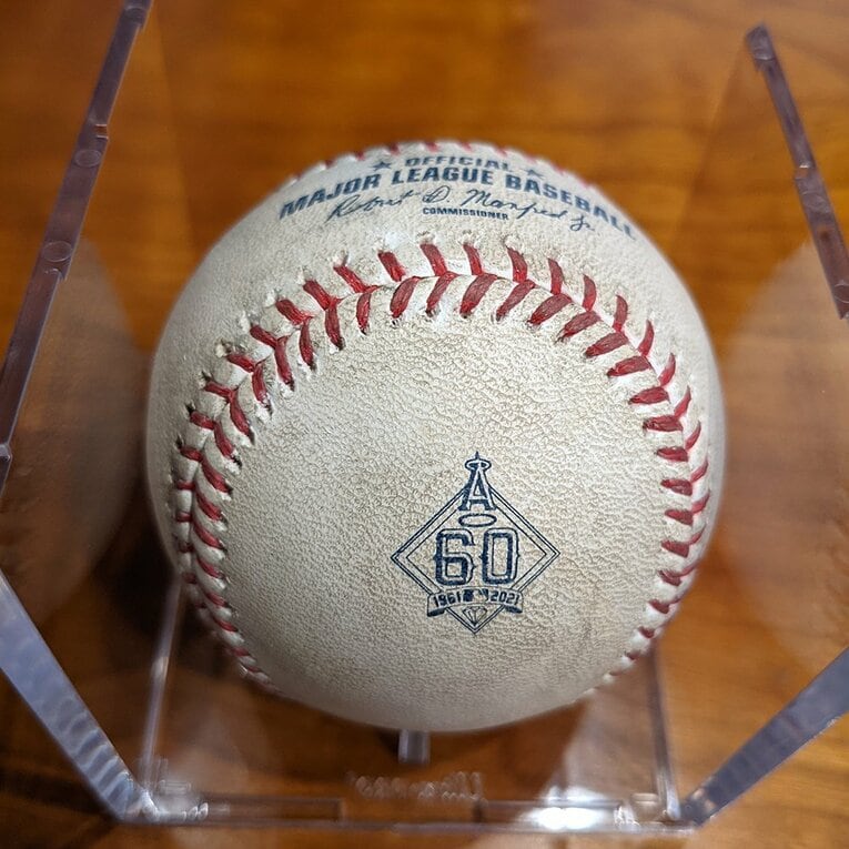 156奪三振のうちの1個：大谷翔平奪三振球　©Aki　※写真を差し替えました