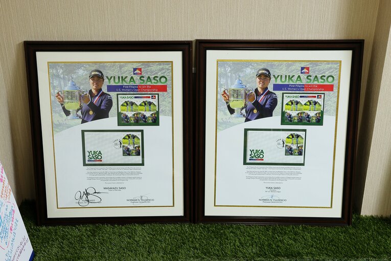 2021年全米女子オープン優勝のあと、フィリピンで記念切手がつくられた　©︎Shigeki Yamamoto