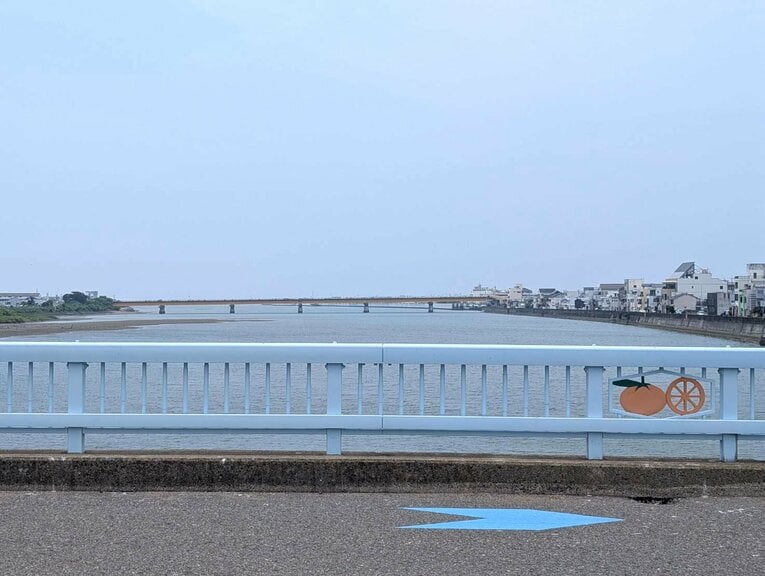 箕島高校近くを流れる有田川。潮風が漂ってきた　©NumberWeb