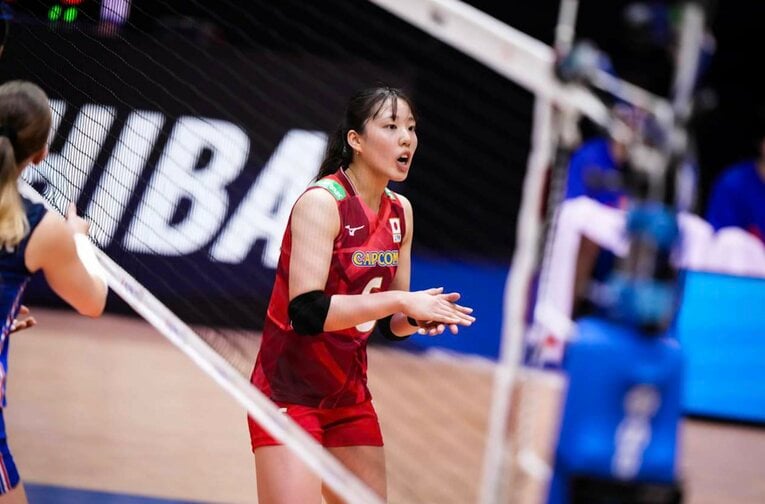関菜々巳（VNLフランス戦）©︎Volleyball World
