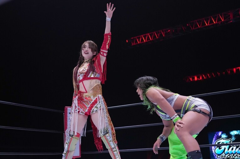 これまでの概念を変えた上谷沙弥と飯田沙耶のハイスピード王座戦　©Essei Hara