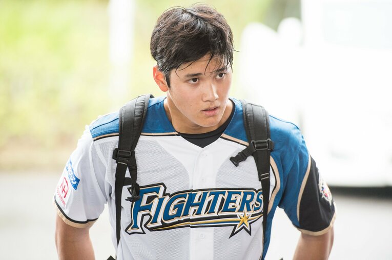 日本ハムファイターズ時代の大谷翔平。栗山英樹監督も驚く独自の考え方で練習に取り組んでいたという ／ photograph by Nanae Suzuki