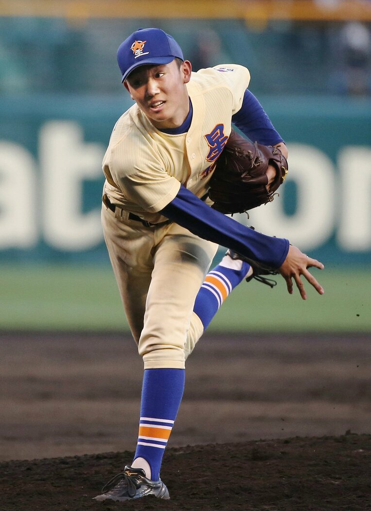星稜高時代の奥川　©JIJI PRESS