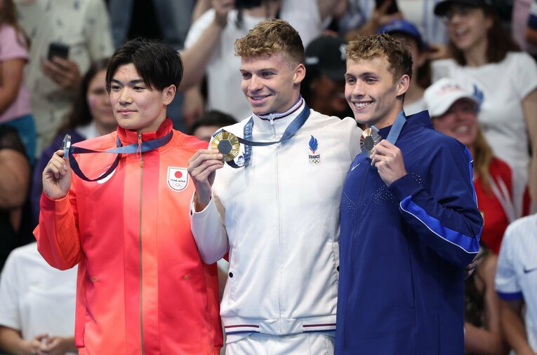 パリ五輪では200m平泳ぎをはじめとして4冠を達成したマルシャン　©JMPA