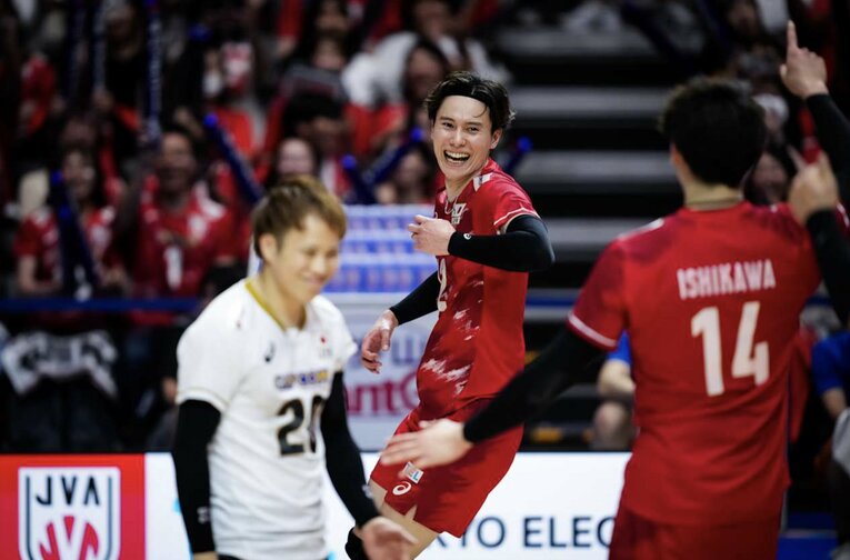 高橋藍（VNLイタリア戦）©Volleyball World