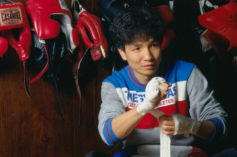 大橋秀行会長の現役時代。多くの韓国人ボクサーと名勝負を繰り広げた　©Koji Asakura