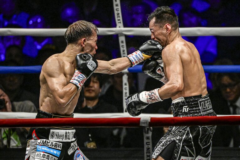 堤聖也のジャブは的確にドネアの顔面をとらえていた　©Takuya Sugiyama