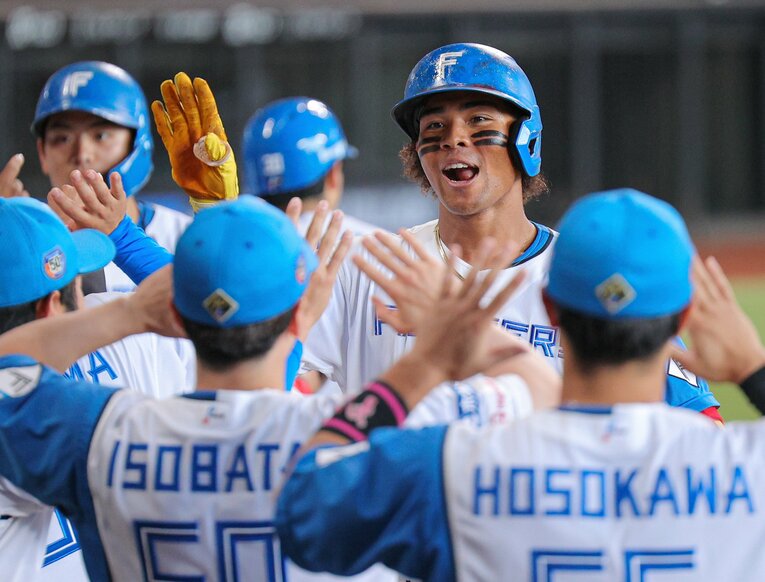 現役ドラフトを足がかりに大ブレークを果たした日本ハム・水谷　©︎JIJI PRESS