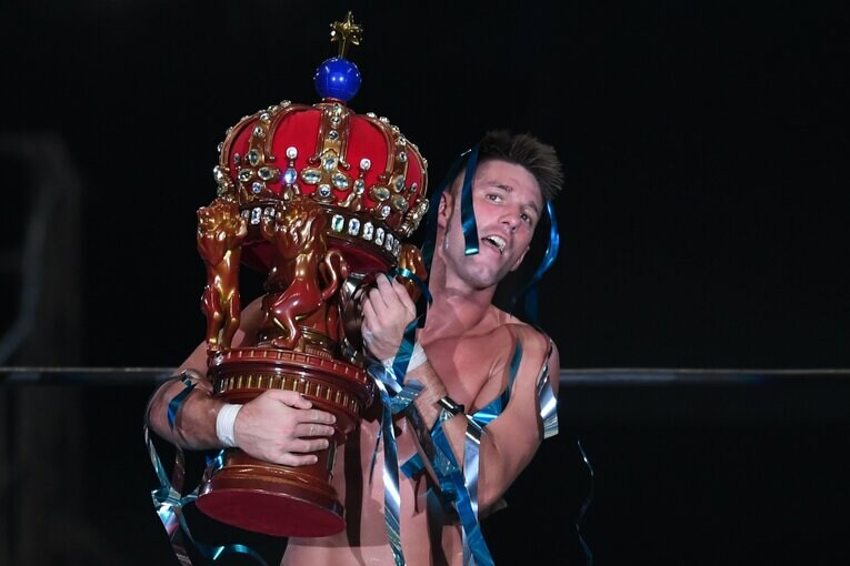 内藤哲也を破り、2度目の『NEW JAPAN CUP』優勝を果たしたザック・セイバーJr.