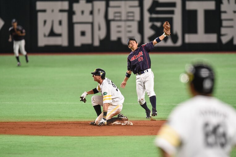 ソフトバンク時代の福田秀平（2015年）©︎Nanae Suzuki