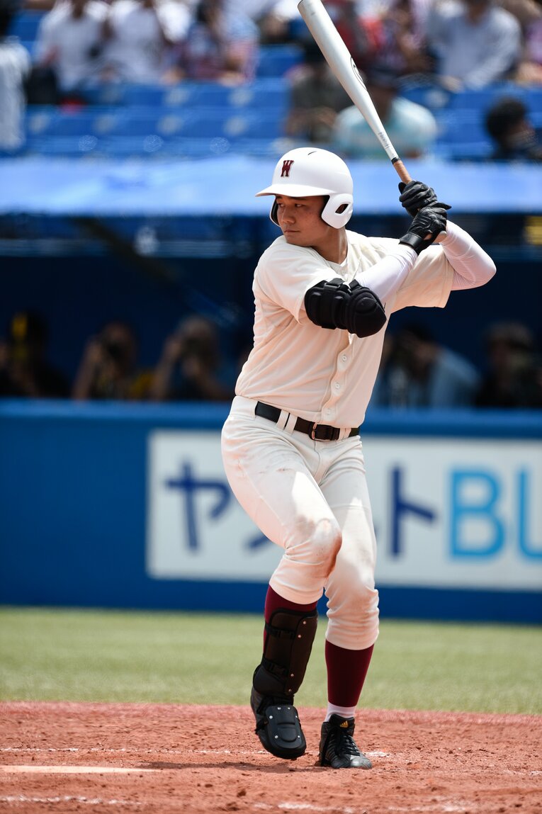 2017年夏、西東京大会での清宮幸太郎（早稲田実業）　©︎Nanae Suzuki