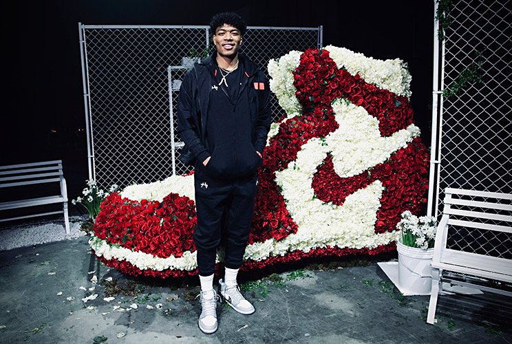 ジョーダン ブランドと契約した八村 ©Jordan Brand/AP/AFLO