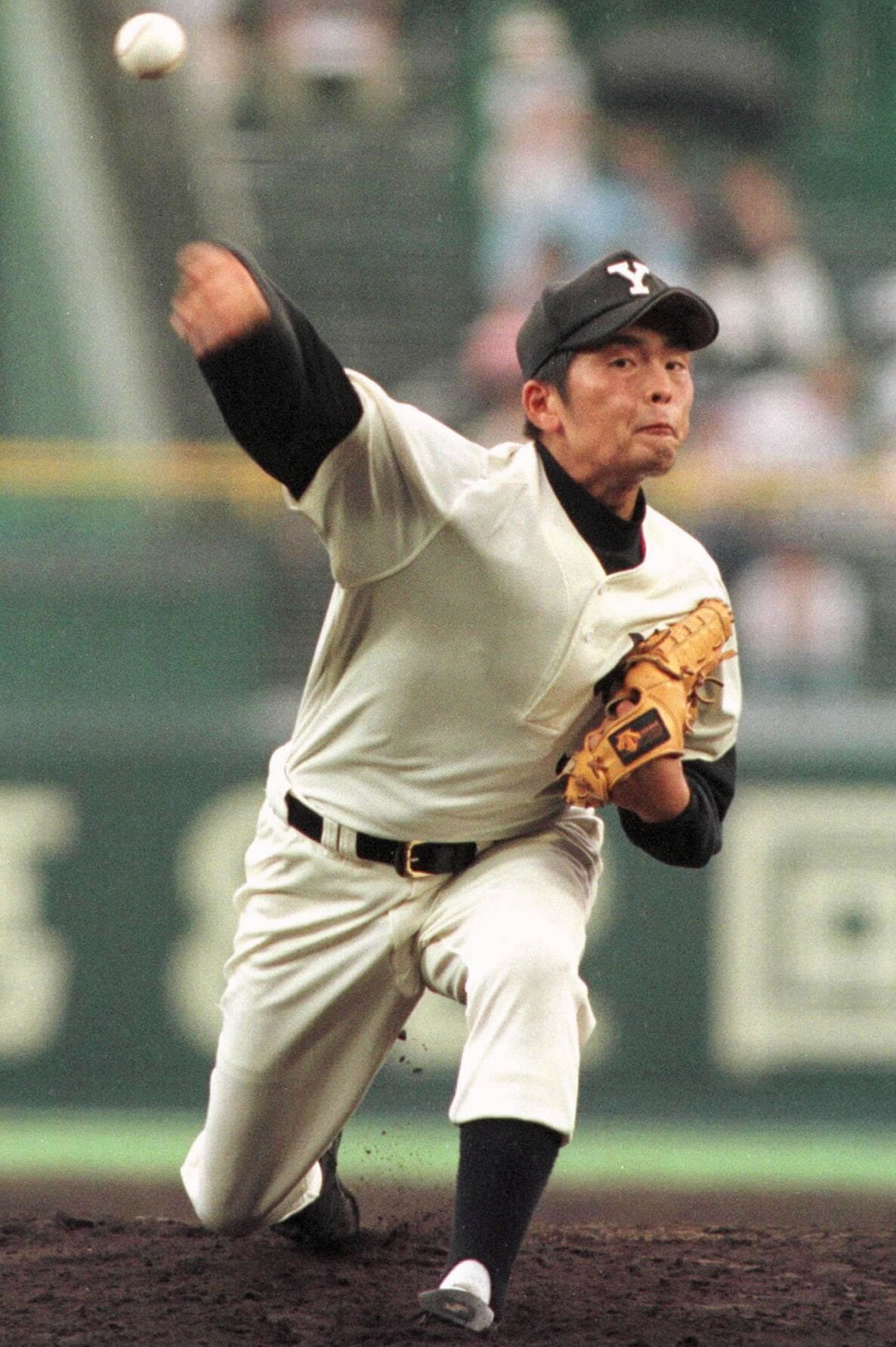 2000年夏の甲子園で智弁和歌山相手に177球を投げた香月涼太。のちにオリックス、巨人などで活躍した　©JIJI PRESS