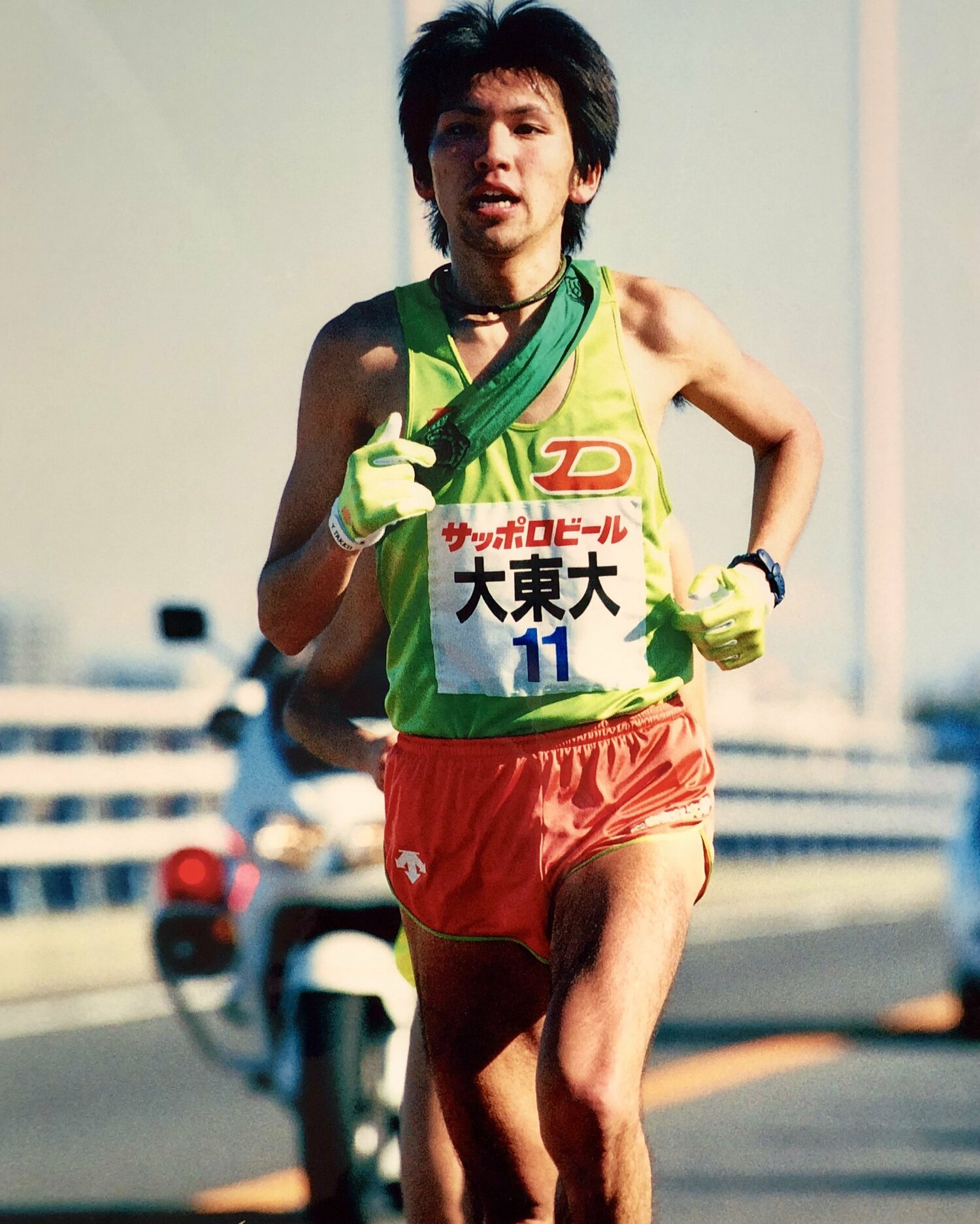 力走する４年時の田子さん　©︎本人提供