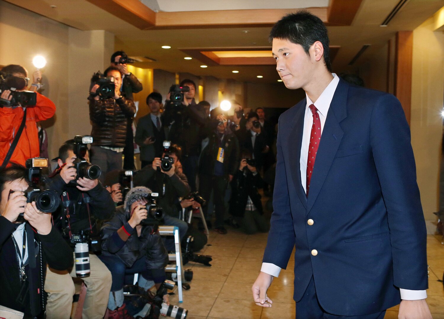 強行指名を受けた大谷だったが、日ハム側の真摯な交渉もあり結果的に入団を決めることになる　©JIJI PRESS