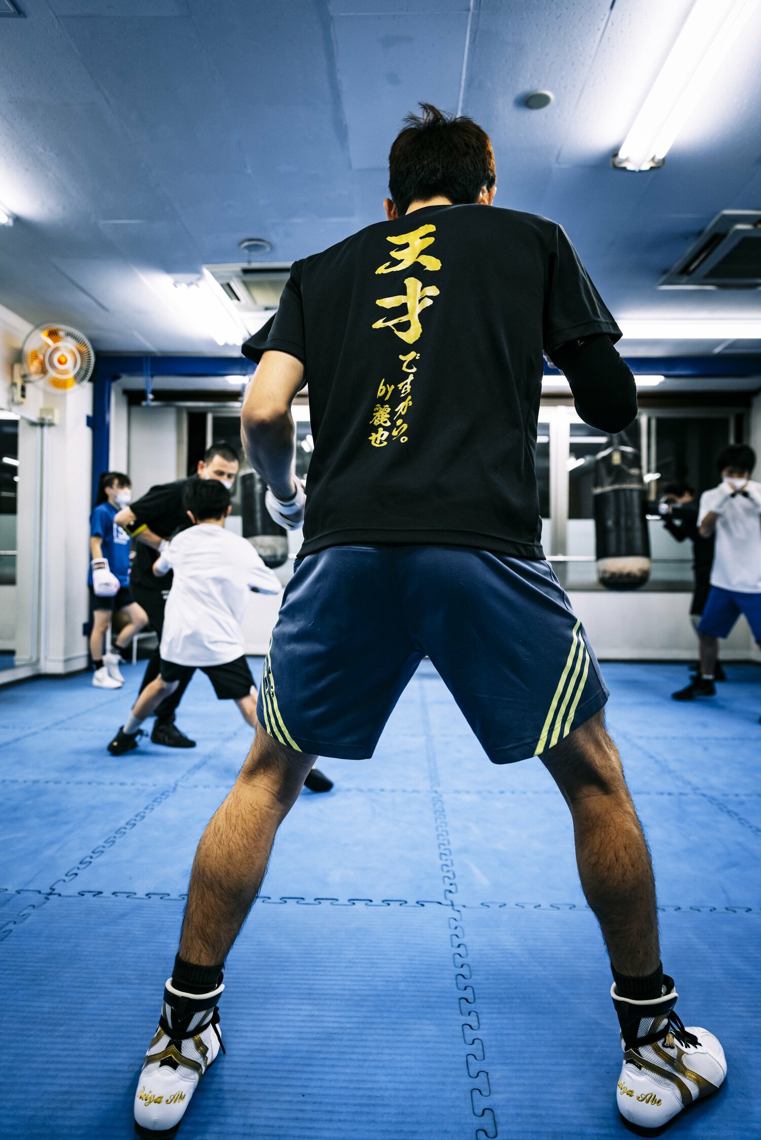 阿部が着る練習着には、桜木花道の名セリフ「天才ですから」がプリントされている ©︎Kiichi Matsumoto