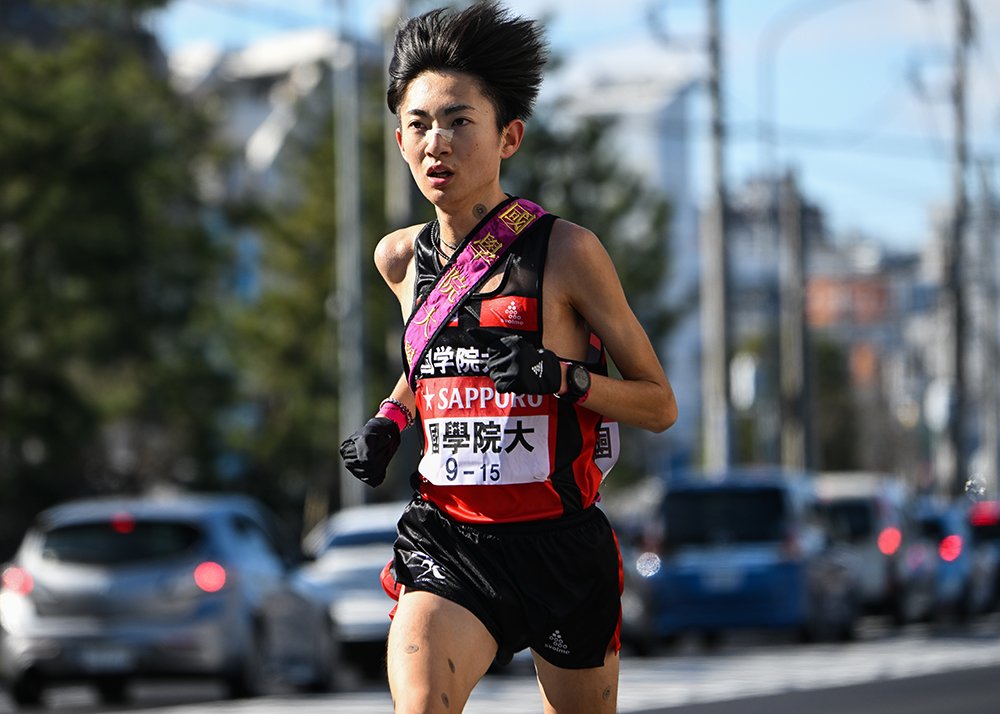 9区で快走した平林　©Nanae Suzuki