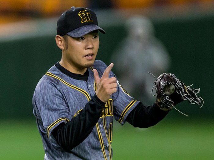 阪神西勇輝、9回125球の完投!苦手なビシエド抑えた!「エースの仕事」で今季2勝目。スクイズで打点も!<Number Web> photograph by Kiichi Matsumoto