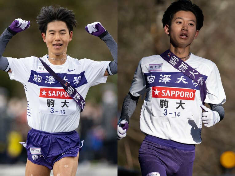 1年時に箱根5区を走った山川（左）、6区の伊藤（右）　©Nanae Suzuki (2)