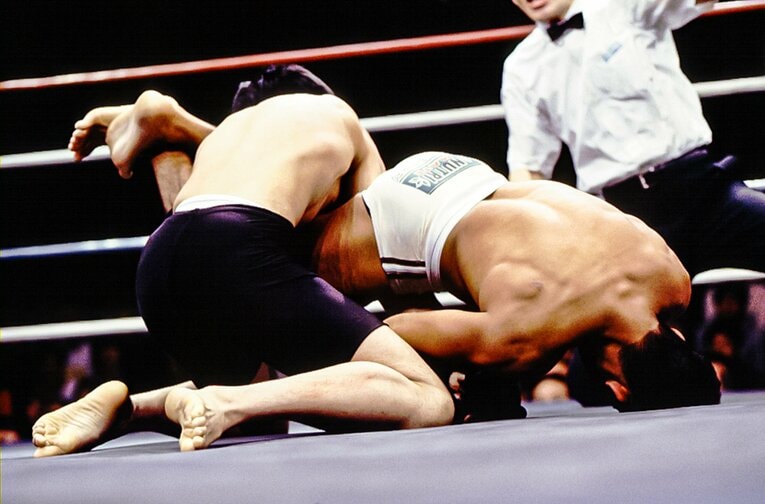 1999年3月、アレッシャンドリ・フランカ・ノゲイラに腕十字で一本負け　©Susumu Nagao