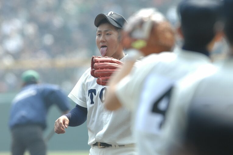 大阪桐蔭時代の中田翔　©Shigeru Tanaka