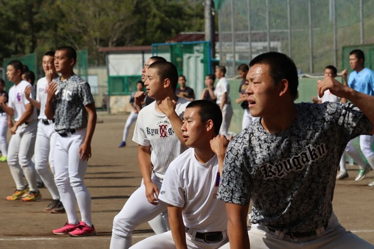 九州学院の練習風景　©Yuki Kashimoto