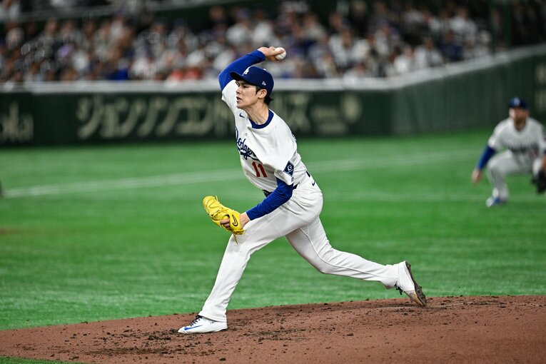 メジャー初登板時の佐々木　©Nanae Suzuki