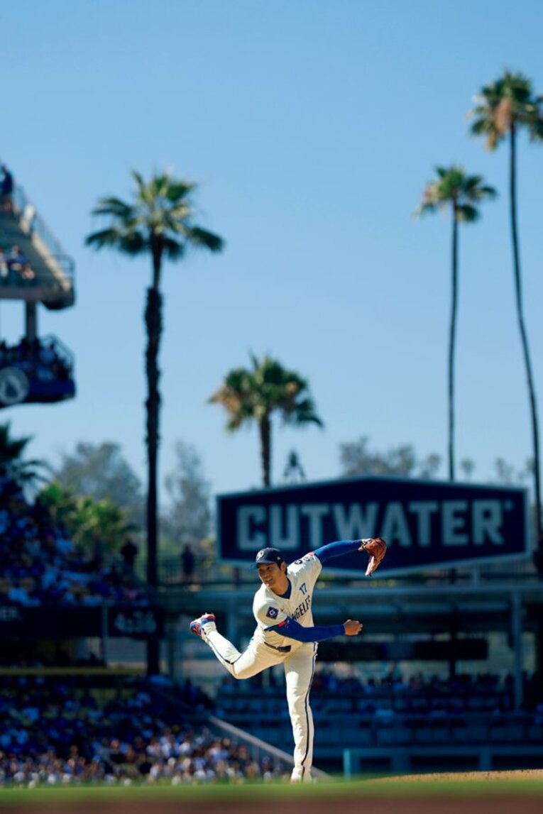 実戦での登板を重ねて試合ごとに球数を徐々に増やしている大谷　©︎Yukihito Taguchi