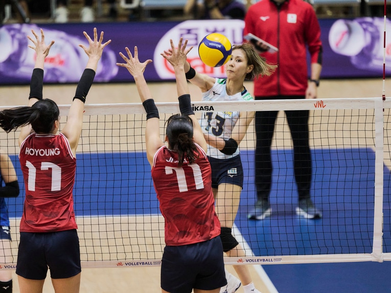 バレーボールネーションズリーグ 韓国戦　©︎Yuki Suenaga