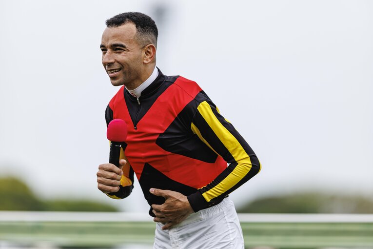 モレイラの優勝インタビュー　©Kiichi Matsumoto